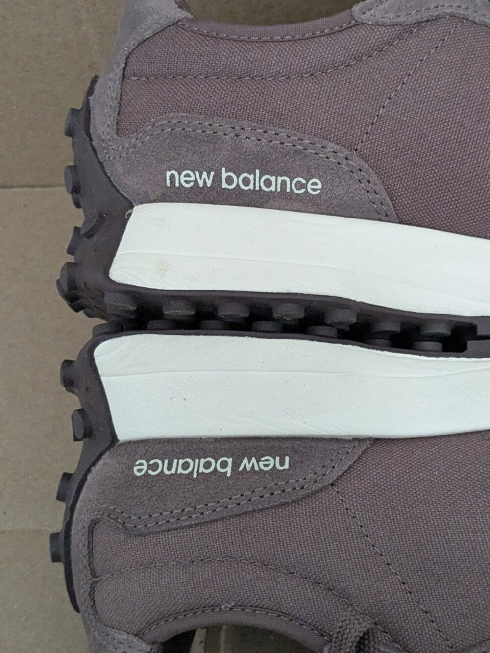 New Balance 327 Mushroom Moonbeam Brown White Sneakers Shoes Size 8.5 W5327A - Picture 13 of 14